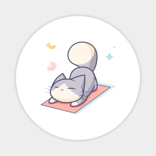 Yoga Cat Magnet